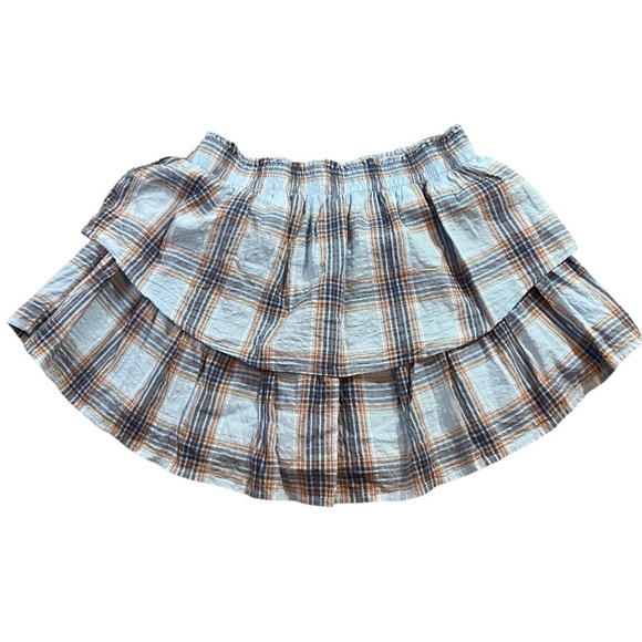 Aerie Pleated Plaid Skirt Size Large - Picture 2 of 7